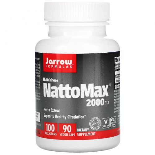 Jarrow Formulas, NattoMax 2000 FU, 100 mg, 90 овощных капсул