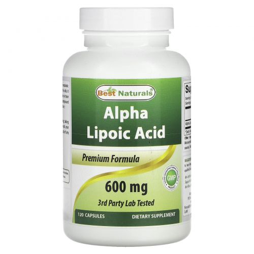 Best Naturals, Alpha Lipoic Acid, 600 mg, 120 Capsules