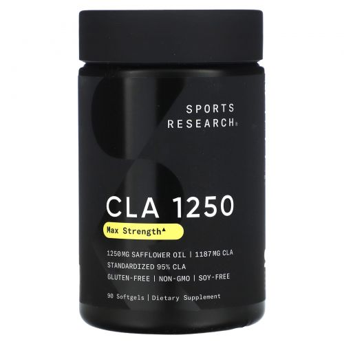 Sports Research, CLA 1250, Max Potency, 1250 mg , 90 Softgels (Discontinued Item)