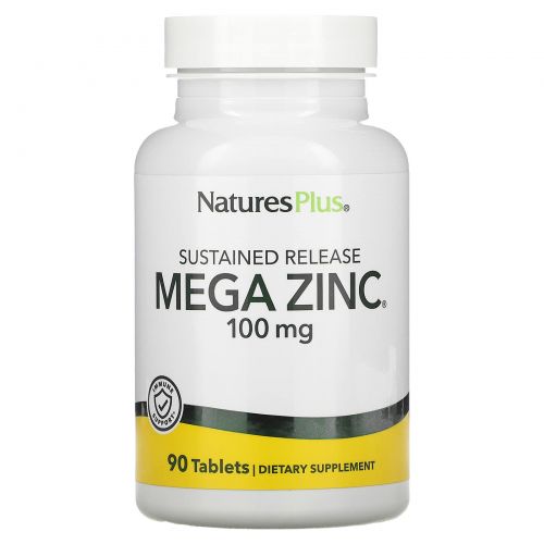 Nature's Plus, Мега цинк, 100 мг, 90 таблеток