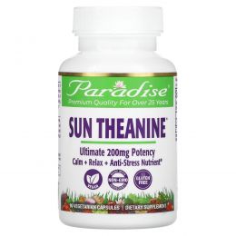 Paradise Herbs, Sun Theanine, 200 mg, 90 Vegetarian Capsules