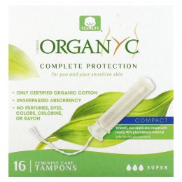 Organyc, Organic Tampons, Compact, 16 Super Absorbency Tampons