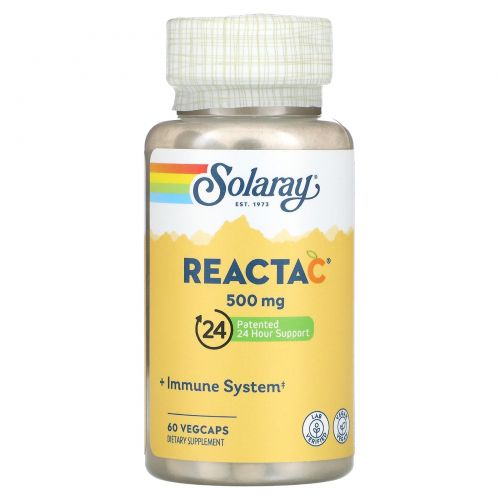 Solaray, Reacta-C, 500 mg, 60 Vegetarian Capsules