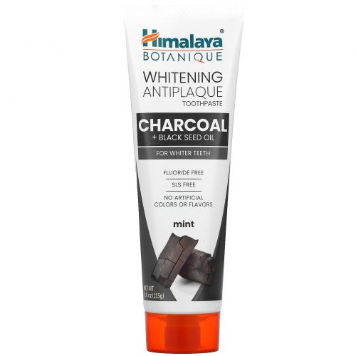 Himalaya, Whitening Antiplaque Toothpaste, Charcoal + Black Seed Oil, Mint , 4.0 oz ( 113 g)