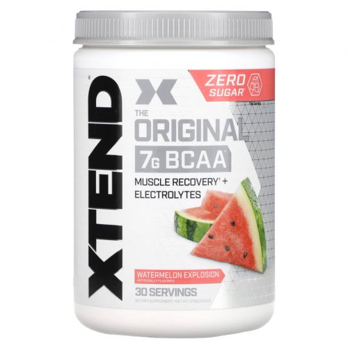 Scivation, Xtend BCAAs (аминокислоты с разветвленными боковыми цепями), со вкусом арбуза, 13,5 унций (384 г)