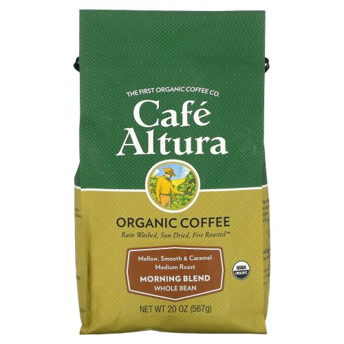 Cafe Altura, Organic Coffee, Morning Blend, Medium Roast, Whole Bean, 20 oz (567 g)