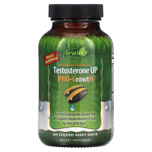 Irwin Naturals, Optimum-Strength Testosterone UP Pro-GrowtH, 60 мягких таблеток