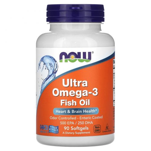 Now Foods, Ultra Omega-3, 500 EPA/250 DHA, 90 Softgels