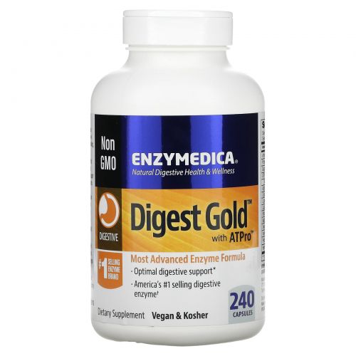 Enzymedica, Digest Gold c ATPro, 240 капсул