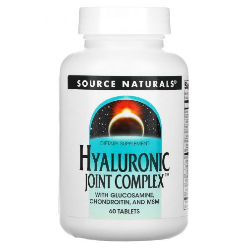 Source Naturals, Source Naturals, гиалуроновый комплекс для суставов, 60 Таблеток