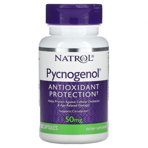 Natrol, Pycnogenol, 50 мг, 60 капсул