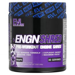 EVLution Nutrition, ENGN Shred, Pre-Workout Shred Engine, Grape, 7.8 oz (222 g)