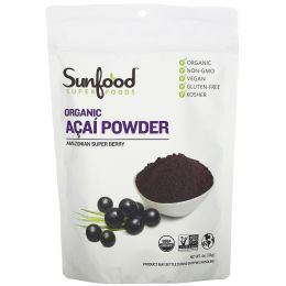 Sunfood, Порошок из амазонской асаи, 4 унции (113 г)