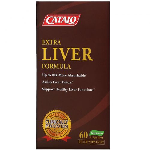 Catalo Naturals, Extra Liver Formula,для поддержки печени 60 вегетарианских капсул