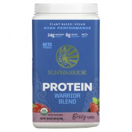 Sunwarrior, Warrior Blend, Plant-Based Organic Protein, Berry , 1.65 lb (750 g)