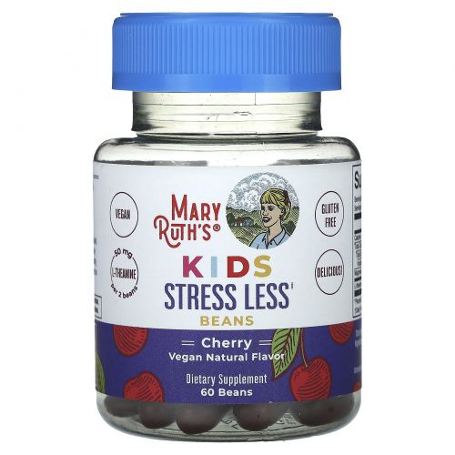 MaryRuth's, бобы для снятия стресса, для детей, со вкусом вишни, 60 шт.