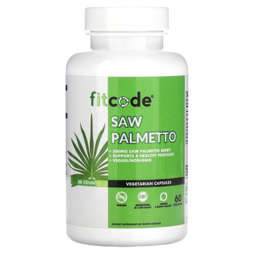 FITCODE, Сереноа, 500 мг, 60 растительных капсул