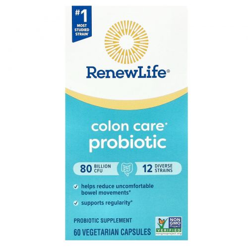 Renew Life, Ultimate Flora Colon Care Probiotic, 80 Billion CFU, 60 Vegetarian Capsules