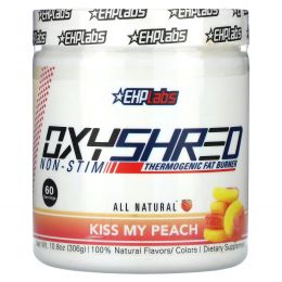 EHPlabs, OxyShred, Non-Stim, термогенное средство для сжигания жира, Kiss My Peach, 306 г (10,8 унции)