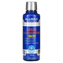 ALLMAX, жидкий L-карнитин 1500, голубая малина, 473 мл (16 уний)