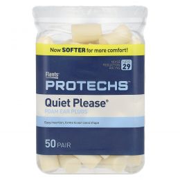 Flents, Protechs, Quiet Пожалуйста, беруши из поролона, 50 пар