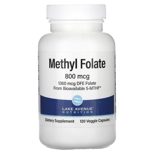 Lake Avenue Nutrition, Methyl Folate, 800 mcg, 120 Veggie Capsules