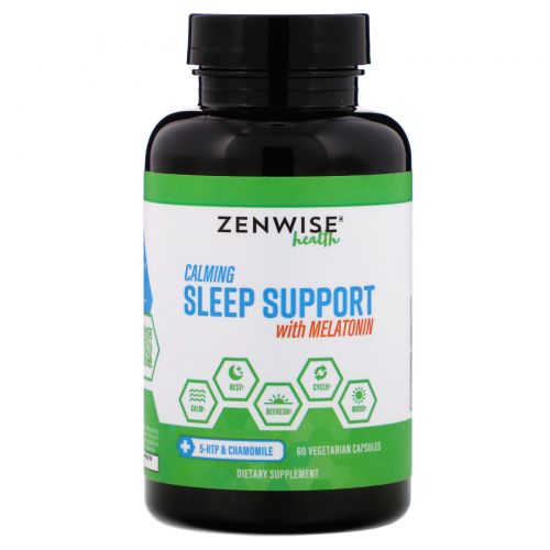 Zenwise Health, Natural Sleep Support, Calming Supplement, 60 Veggie Caps