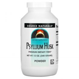 Source Naturals, Порошок из шелухи оболочек семян подорожника (Psyllium Husk Powder), 12 унций (340 г)