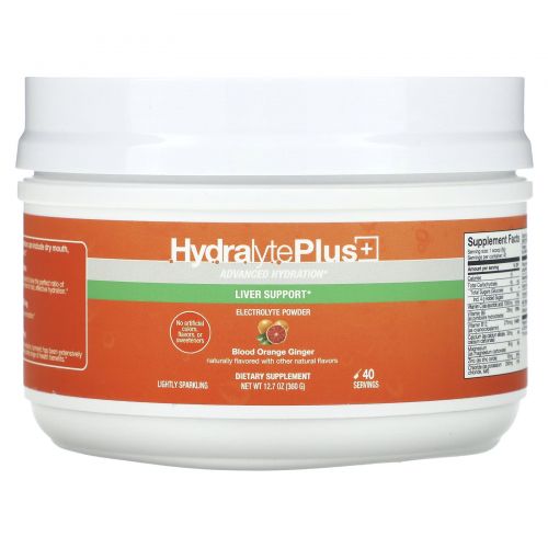 Hydralyte, Hydralyte Plus+, улучшенное увлажнение, красный апельсин и имбирь, 360 г (12,7 унции)