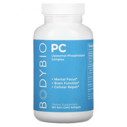 BodyBio, PC, Complex of Phospholipids, 100 Non-GMO Softgels