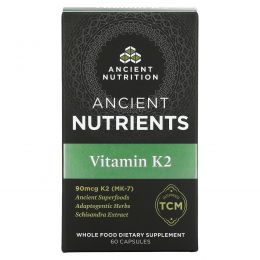 Dr. Axe / Ancient Nutrition, Ancient Nutrients, витамин K2, 60 капсул