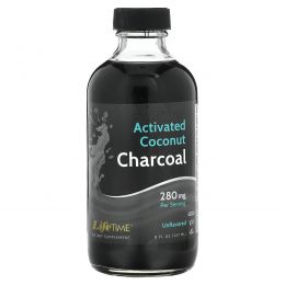 LifeTime Vitamins, Активированный кокосовый уголь, без запаха, 280 мг, 8 жидких унций (237 мл)