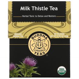 Buddha Teas, Organic Herbal Tea, Milk Thistle, 18 Tea Bags, 0.95 oz (27 g)