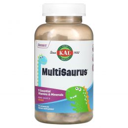 KAL, MultiSaurus, Berry, Grape & Orange, 180 Chewables