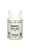 California Gold Nutrition, витамины D3 и К2, 60 растительных капсул