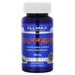 ALLMAX Nutrition, 100% Pure Caffeine + Easy-To-Cut in Half Pill, 200 mg, 100 Tablets