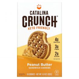 Catalina Crunch, Keto Sandwich Cookies, Peanut butter, 16 Cookies, 6.8 oz (193 g)