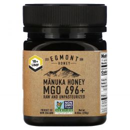 Egmont Honey, Необработанный и непастеризованный мед монука, MGO 696+, 250 г (8,82 унции)