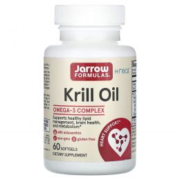 Jarrow Formulas, Крилевое масло, 60 жидких гелевых капсул