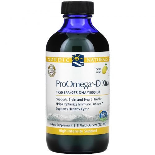 Nordic Naturals, ProOmega-D Xtra, Lemon Flavor, 8 fl oz (237 ml)