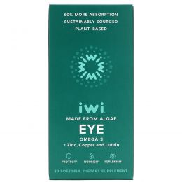 iWi, Eye, Omega-3 + Zinc, Copper and Lutein, 30 Softgels