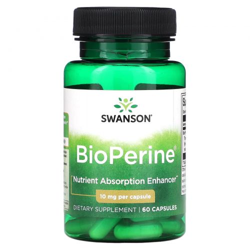 Swanson, BioPerine, 10 мг, 60 капсул