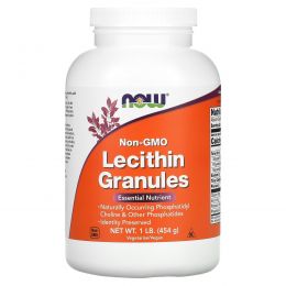 Now Foods, Лецитин в гранулах, без ГМО, 1 lb (454 г)