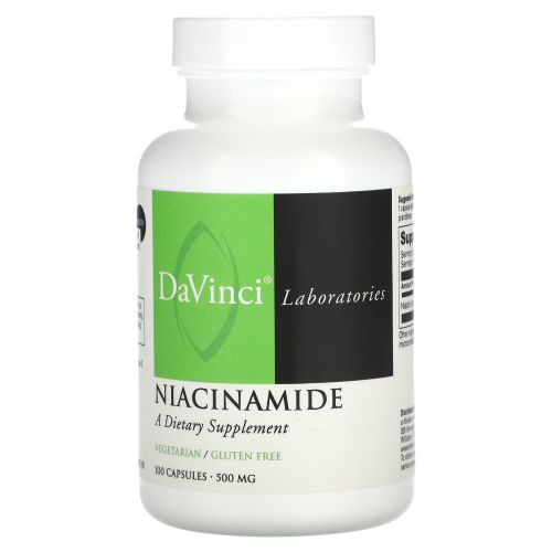 DaVinci Laboratories of Vermont, Ниацинамид, 500 мг, 100 капсул