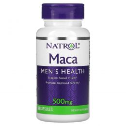 Natrol, Maкa, 500 мг, 60 капсул