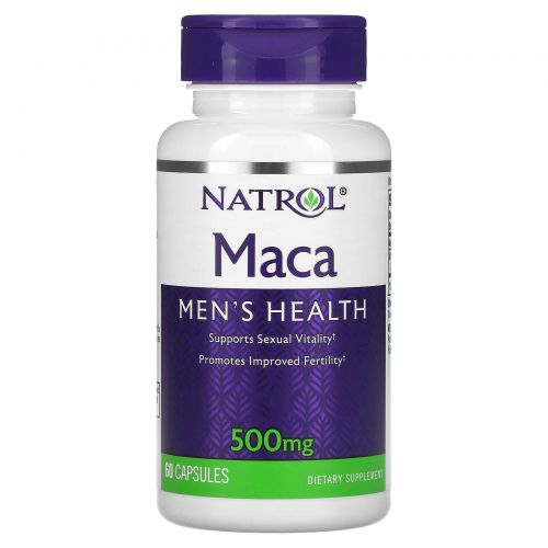 Natrol, Maкa, 500 мг, 60 капсул