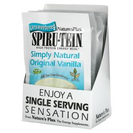 Nature's Plus, Spiru-Tein, High Protein Energy Meal, Vanilla, 8 Packets, 1.2 oz (34 g) Each