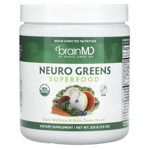 BrainMD, Neuro Greens, суперфуд, 225 г (7,9 унции)