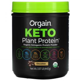 Orgain, Keto, Organic Plant Protein Powder, Chocolate, 0.97 lb (440 g)