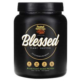 Blessed, растительный протеин, арахисовая паста, 521 г (1,15 фунта)